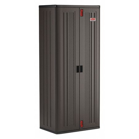 Suncast 72 in 4-Shelf Storage Cabinet Locker for Garage, Black, BMCCPD7204