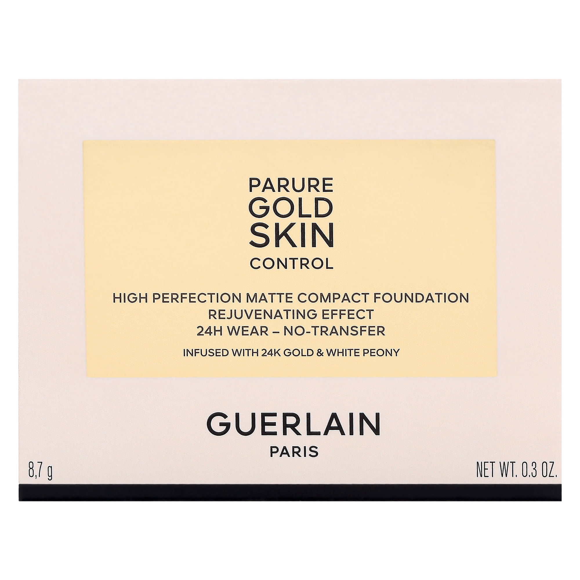 Guerlain Parure Gold Skin Control Matte Compact Foundation - 3N Medium Skin with Neutral Beige Undertones , 0.3 oz Foundation (Refillable)