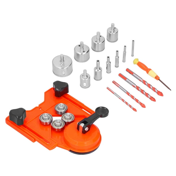 JUEGO DE HERRAMENTAS DE PERFORACIÓN, Cortador de Sierra Perforadora, Broca de Diamante, 16 UDS., Materiales para varios