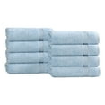 thumbnail image 2 of Superior Egyptian Cotton Absorbent Light Blue Hand Towel Set of 8, 2 of 13