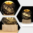 thumbnail image 3 of TFixol Warm Wooden Base 3D Crystal Ball Night Light with Solar System Design, USB-Powered Desktop Decor, Perfect Gift for Space Enthusiasts, 6cm Crystal & Base Set, 3 of 7