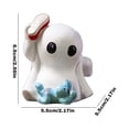 thumbnail image 4 of Halloween Mini Ghost Figurine Decor,Funny Resin Ghost Statue, Cute Decor for Halloween Decorations Bookshelf, Terrace, Bedroom,Porch and Tabletop,H, 4 of 9