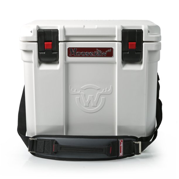 Moosejaw 25 Quart Ice Fort Hard Cooler with Microban, White