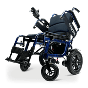 Majestic Electric Wheelchairs for Adults - Portable Lightweight Folding Wheelchair, All Terrain Power Motorized Wheel Chair, 220 Lbs Max Capacity, 17.5″ Seat, 16 Miles Range (Blue)