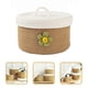 thumbnail image 2 of Lidded Toys Storage Basket Cotton Rope Clothes Basket Round Woven Storage Basket, 2 of 4