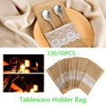 thumbnail image 1 of POINTERTECK 50/100PCS Tableware Holder Bag for Wedding Party, 1 of 5