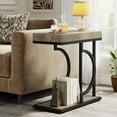 thumbnail image 3 of Tribesigns 2PCS Narrow Side Table C Shaped End Table Modern Bedside Tables for Couch, 3 of 7