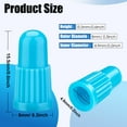 thumbnail image 3 of Blue presta valve stem caps plastic bike tire caps air dust stem covers-used on presta/french valves for MTB mountain, road Bike (20 Pack), 3 of 7