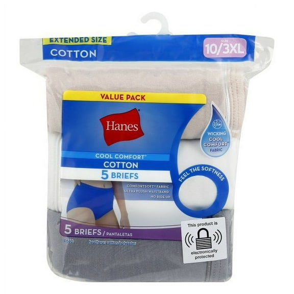 New 5 Pack Women's Hanes Cool Comfort Cotton Briefs Multicolor NEW