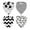 Black and White, variant on Baby Bandana Drooling and Teething Bibs, 4-pack (Summer Fruits)