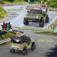 thumbnail image 3 of Funcid 24 Volt Ride on Toys, 2WD/4WD Switchable 800W 2-Seater Ride on Truck, 7AH Battery Powered Ride on Cars with Remote Control, Electric Car for Kids w/ Bluetooth, Music, Spring Suspension, Green, 3 of 10