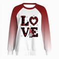 thumbnail image 6 of HCNTES Womens Girls Valentines Day Long Sleeve Love Heart Print Top Sweatshirt Spring Casual Round Neck T-Shirt Fashion Comfortable Leisure Pullover(A-Watermelon Red,2XL), 6 of 9