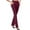 Wine, variant on WREESH Women's Flared Leggings for Business Casual, 4-Way Stretch Office Pants with Pockets Pull Trousers