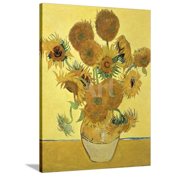 Vase of Fifteen Sunflowers, c1888, Stretched Canvas Wall Art by Vincent van Gogh Sold by Art.Com