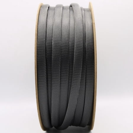 1/8 Expando braided sleeving (100 ft/spool) - Graphite