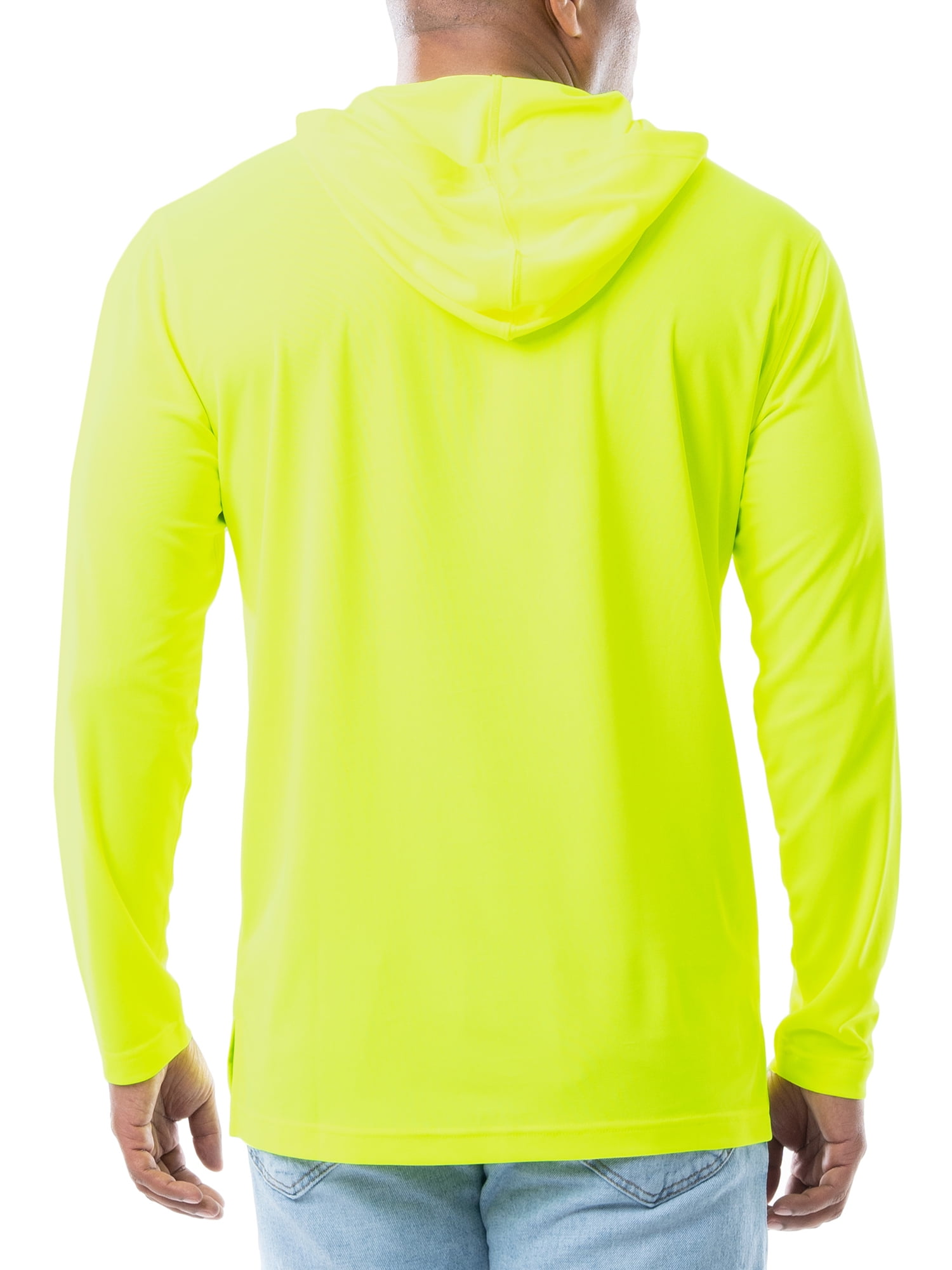 Wrangler Workwear Men's Long Sleeve UPF 40 Sun Shirt with Hoodie, sizes S-3XL