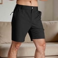 thumbnail image 2 of Hurxie Mens Stretch Golf Shorts with Pockets 7 Inch Inseam Lightweight Dress for Hiking Work Casual Black,2XL, 2 of 7