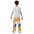 thumbnail image 4 of FORMRS Boys Pajama Pants with Pockets Size 11-12Y Kids Lounge Sleep Bottoms, Purple Triangles, 4 of 8