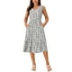 thumbnail image 2 of VESTIDO DE VERANO BOHEMIO PARA MUJER INSPIRE CHIC, ESCOTE EN V, ESTAMPADO FLORAL, MIDI, CASUAL, BLANCO L, 2 of 6