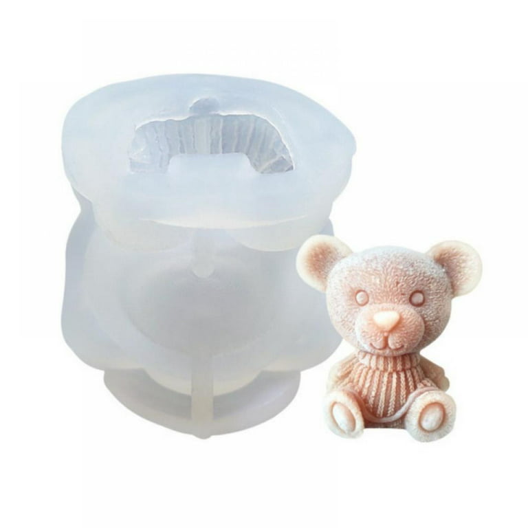 Multitrust 3D Teddy Bear Mold Silicone Soap Mold Ice Cube for