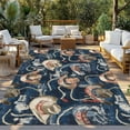 thumbnail image 3 of Fsddascl Blue Cowboy Outdoor Rug for Patio/Deck/Porch, Non-Slip Large Area Rug 5 x 8 Ft, Country Western Vintage Indoor Outdoor Rugs Washable Area Rugs, Reversible Camping Rug Carpet Runner, 3 of 5