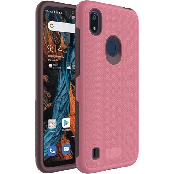 Phone Case for Consumer Cellular Verve Connect Z6103, TUDIA [MergeGrip] Military Grade Dual Layer Shockproof Slim Tough Non-Slip Heavy Duty Case Cover (Smokey Pink)