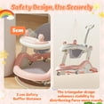thumbnail image 4 of WonderStone 5 in 1 Baby Walker, Foldable Push Walker with Wheels, Music & Light, Baby Bouncer, Baby Activity Center for Boy Girl 6-12 Months (Pink), 4 of 11