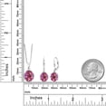 thumbnail image 5 of Gem Stone King 8.90 Ct Oval Pink Mystic Topaz 925 Sterling Silver Pendant and Earrings Jewelry Set, 5 of 5