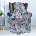 thumbnail image 4 of Mauve Soft Flannel Fleece Blanket, Various Mix Hyacinth Garden with Flowers and Leaf Branches Summer Botanic Plants, Cozy Plush for Indoor and Outdoor Use, 70" x 90", Lilac Fuchsia, by Ambesonne, 4 of 5