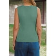 thumbnail image 6 of Arach&Cloz Women's Sweater Vests Square Neck Spring Summer Basic Slim Fitted Tank Tops 2026, 6 of 8