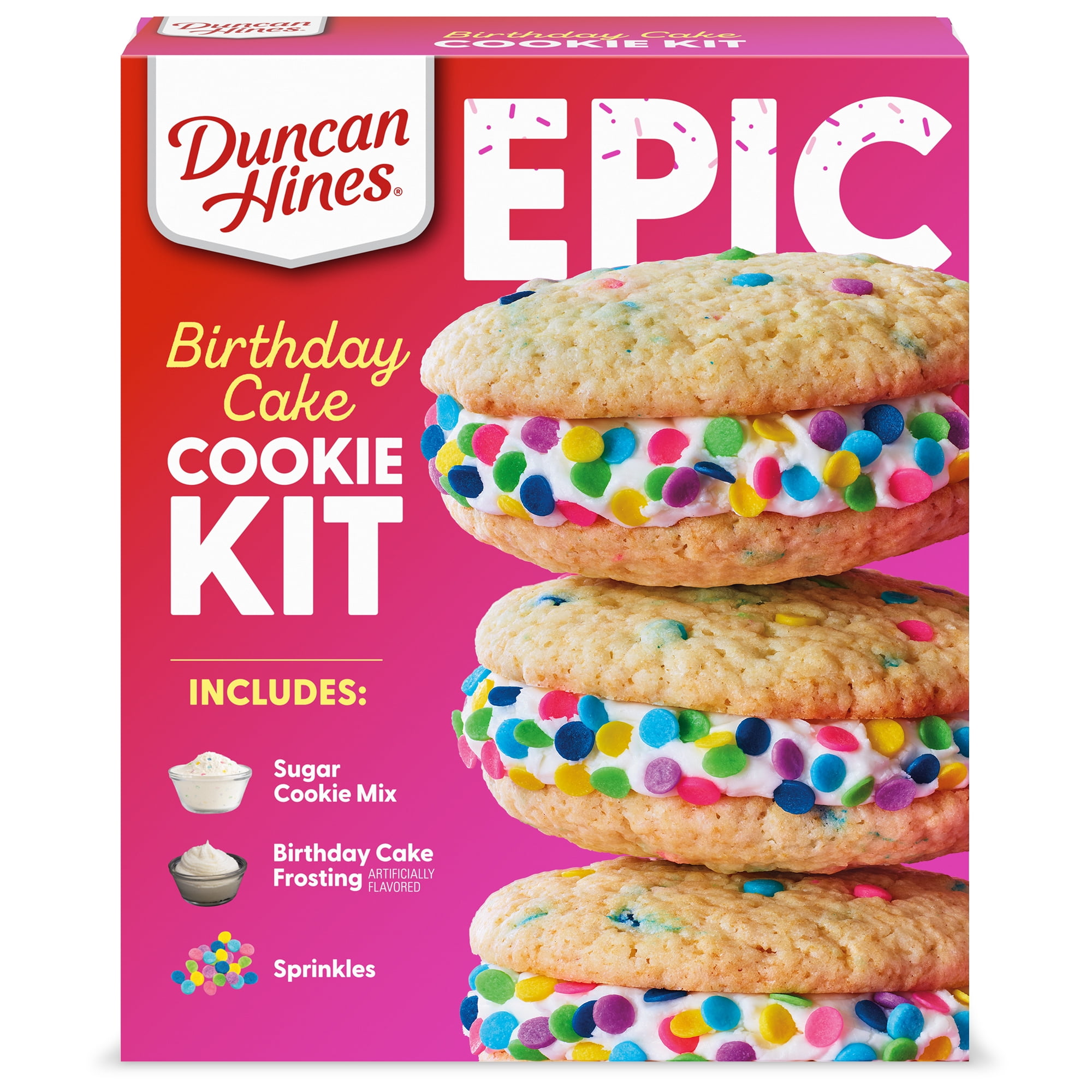 Duncan Hines EPIC Baking Kit, Birthday Cake Cookie Kit, 20.64 oz