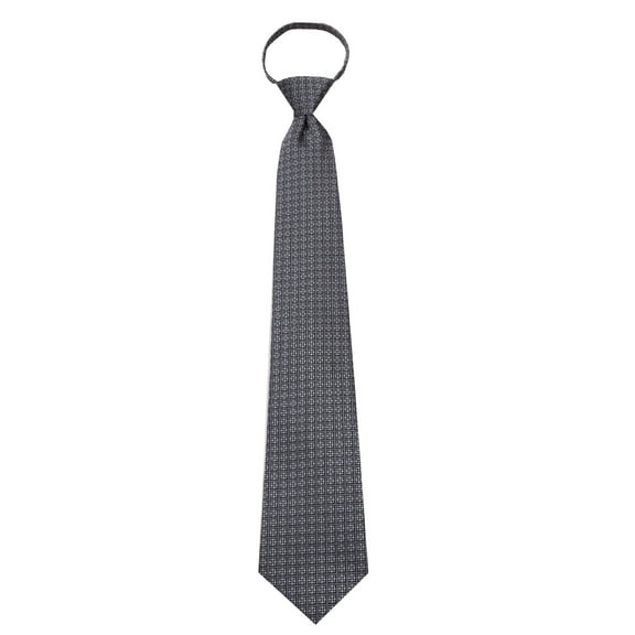 Mens Gray Zipper Pre-made Fashion Zipper Necktie Ties