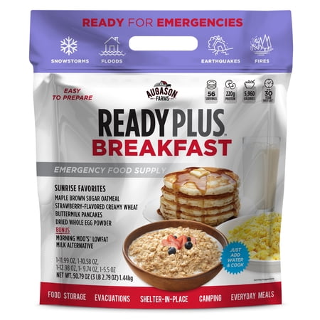 Augason Farms READY PLUS Breakfast Variety Emergency Food Supply Pouch 3 LB.