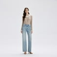 thumbnail image 3 of Women’s High-Waisted Wide-Leg Jeans – Lightweight Washed Denim Straight-Leg Spring 2026, 3 of 10