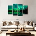 thumbnail image 2 of Elephant Stock Mystic Aurora Wall Art - Horizontal Multi Panel Canvas - Living Room Wall Decor - Nature Multi Panel - Teal And Black Decor - 75" x 48", 2 of 8