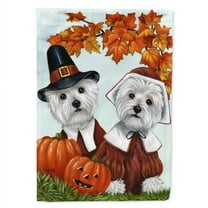 11 x 0.01 x 15 in. Westie Thanksgiving Pilgrims Garden Flag