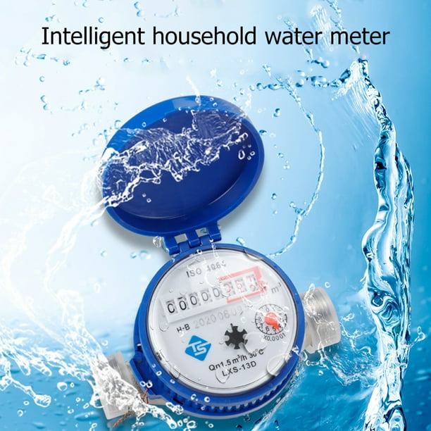 Contador de agua inteligente frío tipo E de ala giratoria mecánica con accesorios de cobre