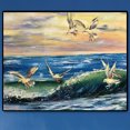 thumbnail image 3 of Kit de pintura por números, arte al óleo artesanal, imagen de gaviota, decoración de pared del hogar, 50x40cm, 3 of 9