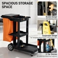 thumbnail image 4 of HOMCOM Chariot d'Entretien Commercial, Chariot de Nettoyage Professionnel, Noir, 4 of 10