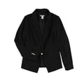 thumbnail image 1 of bar III Womens Notched Collar One Button Blazer Jacket, Black, Small, 1 of 2