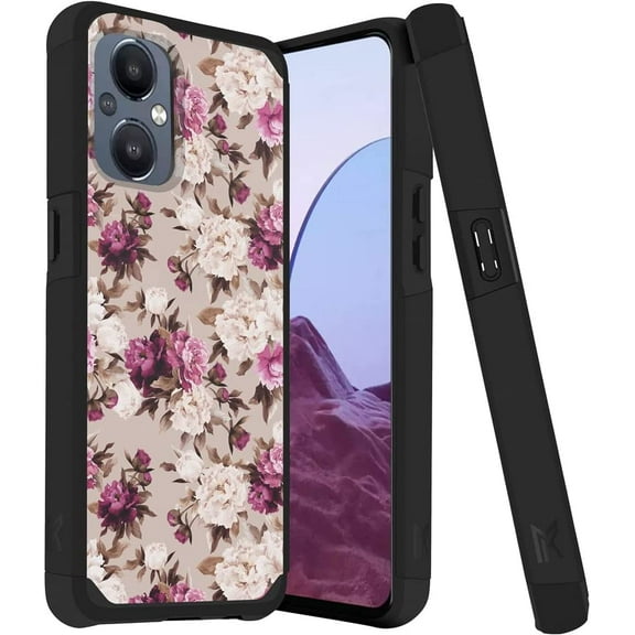For OnePlus Nord N20 5G Shockproof Cover Case - mk Pink White Roses