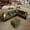 Green, variant on 120" 7-Seater L-Shaped Sectional Couch, Modern Chenille V-Shaped Corner Sofa with Storage Ottoman & USB Ports, Modular Sofa for Living Room