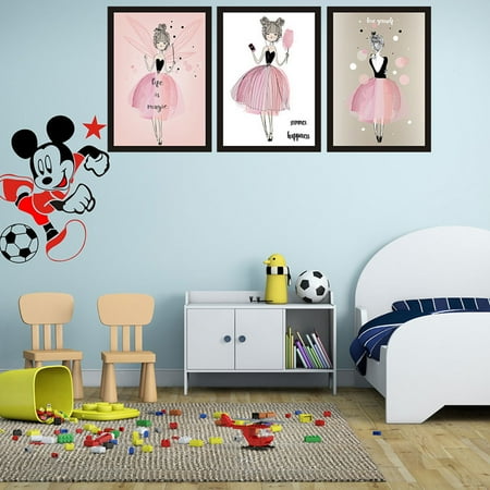 - 1PC/3PCS Lovely Girl Watercolour Canvas Painting Without Frame Poster Mural Wall Sticker Room Decoration Hanging Painting 21x30cm 01