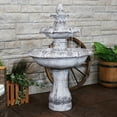 thumbnail image 6 of Sunnydaze Traditional Gray Mediterranean Reinforced Concrete 3-Tier Outdoor Water Fountain, 6 of 12