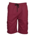 thumbnail image 5 of Men's Casual Twill Elastic Cargo Shorts Below Knee Relaxed Fit Multi-Pockets Capri Long Shorts 3/4 Outdoor Pants, 5 of 5