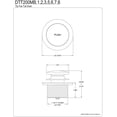 thumbnail image 2 of Kingston Brass DTT207 Tip-Toe Tub Standard Mount Drain, Satin Brass, 2 of 3