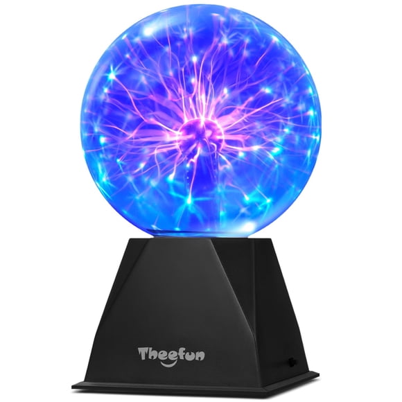 Bola de plasma azul Theefun de 15 cm, sensible al tacto y al sonido