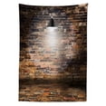 thumbnail image 3 of Ambesonne Cracked Tablecloth Rectangular Table Cover, City Life Image Brick, 60"x84", Black Red, 3 of 4