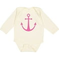 thumbnail image 3 of Inktastic Anchor Nautical Pink Girls Long Sleeve Baby Bodysuit, 3 of 5