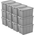 thumbnail image 1 of Sterilite Tuff1 30 Gal Plastic Storage Tote Container Bin w/ Lid (12 Pack), 1 of 7